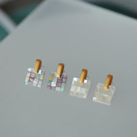 S925 silver needle high-quality stitching white shell necklace earrings set