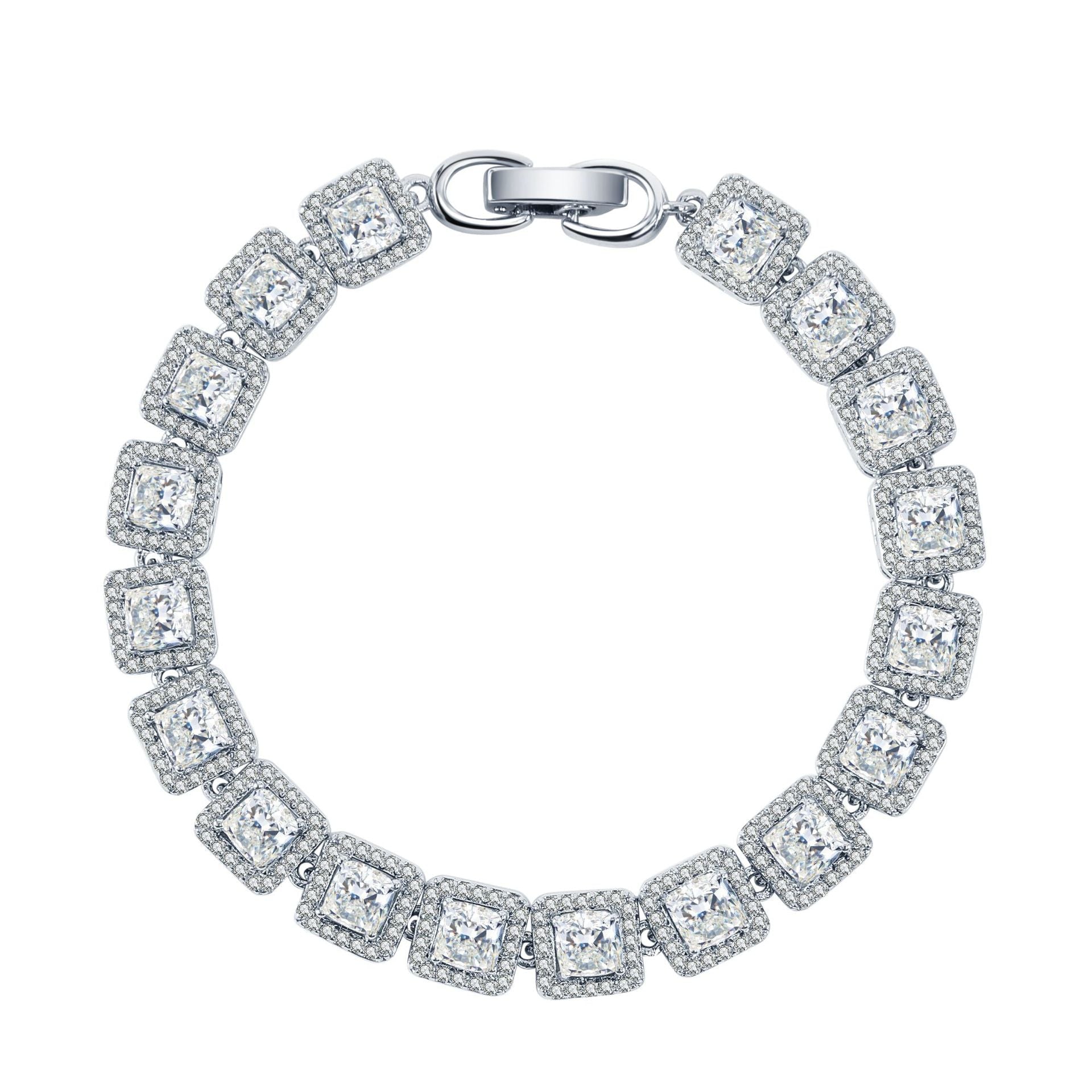 High quality zircon flower oval bracelet