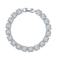 High quality zircon flower oval bracelet
