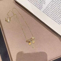 S925 sterling silver brushed iris star pin necklace