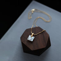 S925 silver needle high-quality stitching white shell necklace earrings set