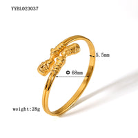 Stainless steel knotted bracelet colorfast 18K gold-plated titanium steel