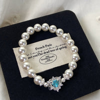 Swarovski Pearl Love Bow Pentacle Zircon Bracelet