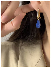 Natural lapis lazuli necklace earrings set