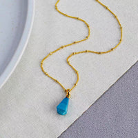 Natural lapis lazuli necklace earrings set