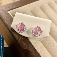 Rose blue high carbon diamond necklace ring earrings set