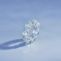 Diamond lace navy bracelet ring