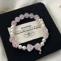 Swarovski Pearl Love Bow Pentacle Zircon Bracelet