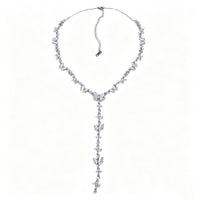 Natural Mother-of-Pearl & Zircon Butterfly Necklace and Earrings