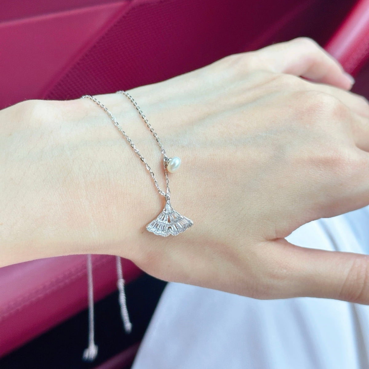 Pearl Fan Necklace