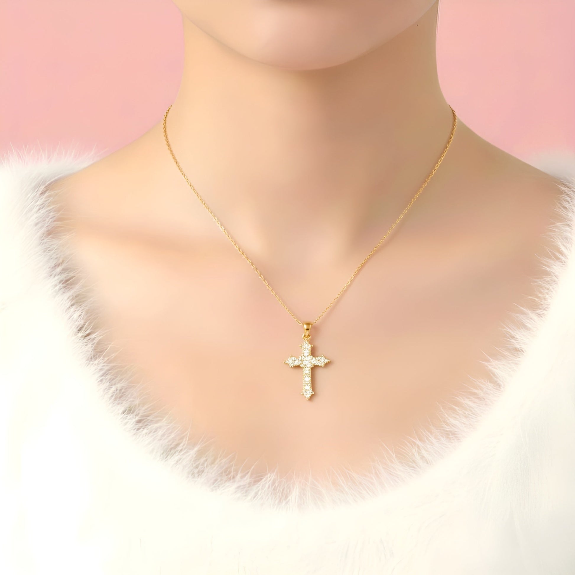 (GOLD) THE PROMISE Cross Necklace