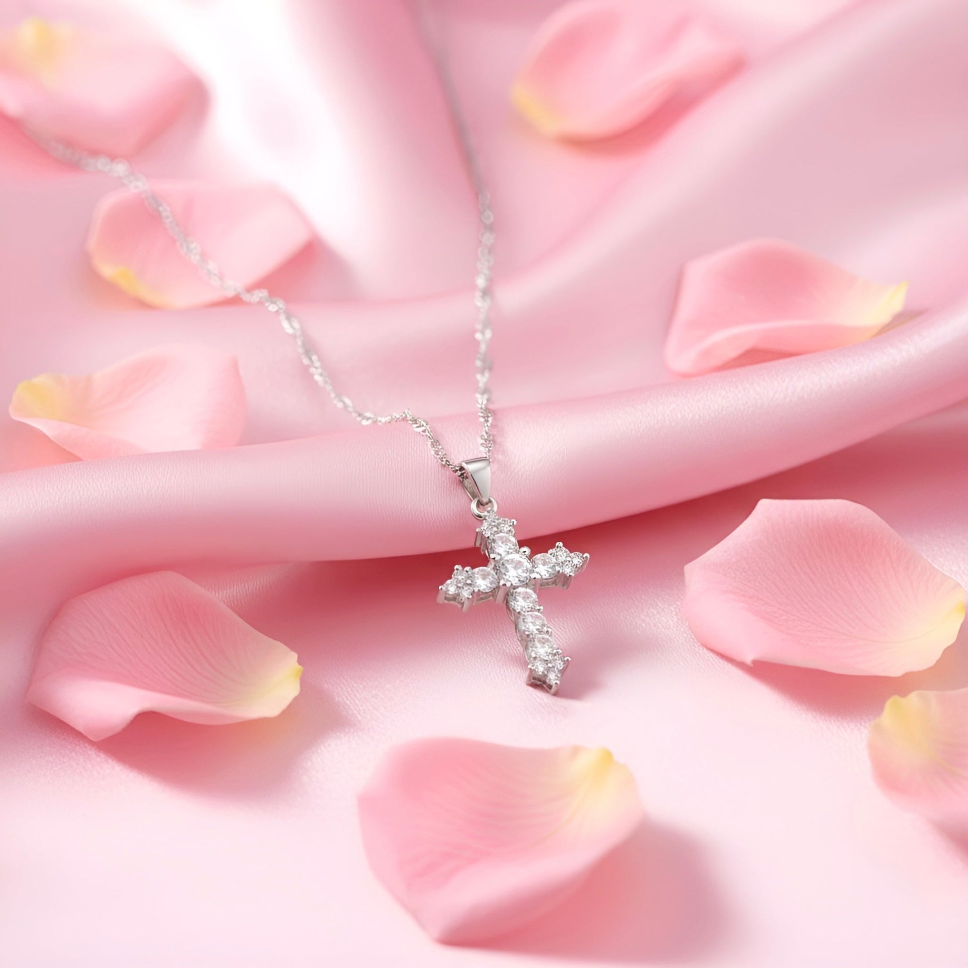 (SILVER) THE PROMISE Cross Necklace