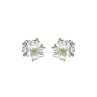 S925 Sterling Silver Pure White Jasmine Earrings