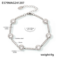 Stainless Steel Handmade Inlaid Super Flash Geometric Zircon Gestar Bracelet