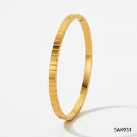Colorfast diamond-encrusted stainless steel bracelet