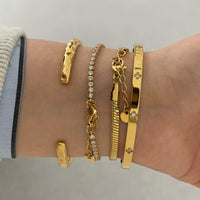 Stackable Irregular Texture Love Bracelet suit