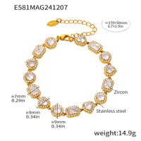Stainless Steel Handmade Inlaid Super Flash Geometric Zircon Gestar Bracelet