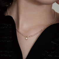 Champagne Crystal Zircon Moissanite Sterling Silver Necklace