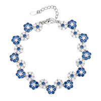 Zircon Flower Bracelet Necklaces suit