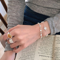 S925 Sterling Silver Laser Four-leaf Clover Bracelet