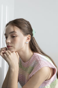 Mabei Pearl Love Earrings
