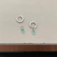S925 Sterling Silver Blue Drop Earrings