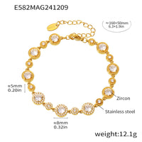Stainless Steel Handmade Inlaid Super Flash Geometric Zircon Gestar Bracelet