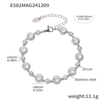 Stainless Steel Handmade Inlaid Super Flash Geometric Zircon Gestar Bracelet