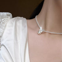S925 Sterling Silver Pearl Butterfly Necklace