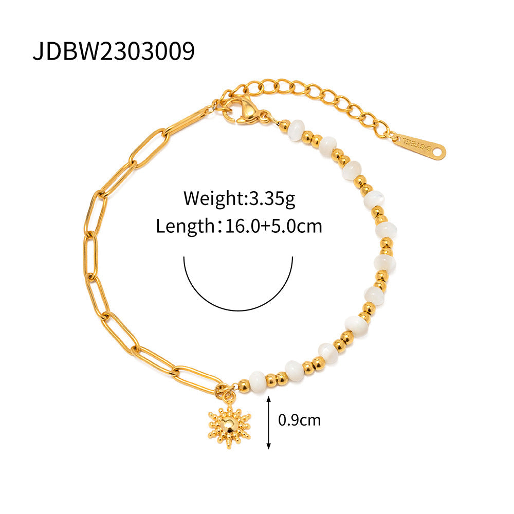 Stainless Steel Bow Necklace Zircon Earrings Titanium Steel Ring