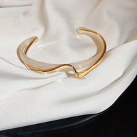 Real gold electroplated geometric bracelet