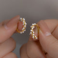 S925 pure silver twisted flower wreath bead earrings