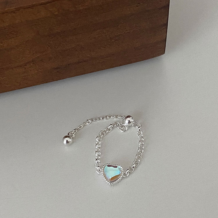 Love Moonstone Ring s925 sterling silver