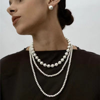 Brushed Beaded Necklace Bracelet ring earrings