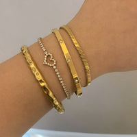 Stackable Irregular Texture Love Bracelet suit
