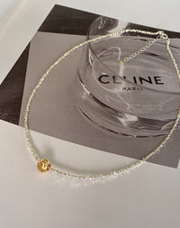 925 Broken Silver Golden Water Drop Cat Eye Necklace