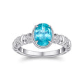 Sapphire and diamond ring s925 pure silver