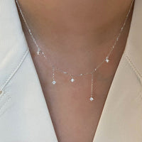 S925 Silver Plated 18K Gold Zircon Necklace
