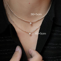 Champagne Crystal Zircon Moissanite Sterling Silver Necklace