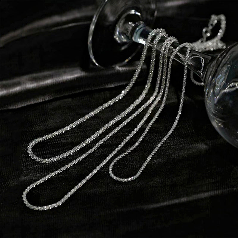 S925 Sterling Silver Sparkling Necklace