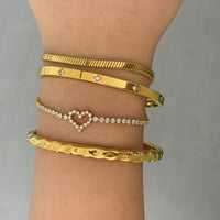 Stackable Irregular Texture Love Bracelet suit