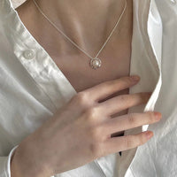 s925 sterling silver pearl necklace