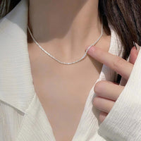 S925 Sterling Silver Sparkling Necklace