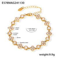 Stainless Steel Handmade Inlaid Super Flash Geometric Zircon Gestar Bracelet