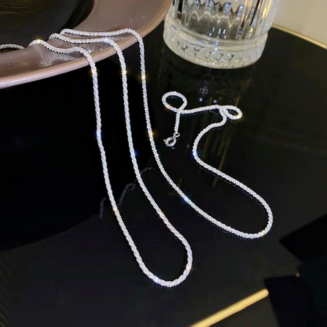 S925 Sterling Silver Sparkling Necklace