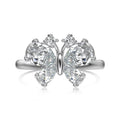 (WHITE) ICED BUTTERFLY Ring