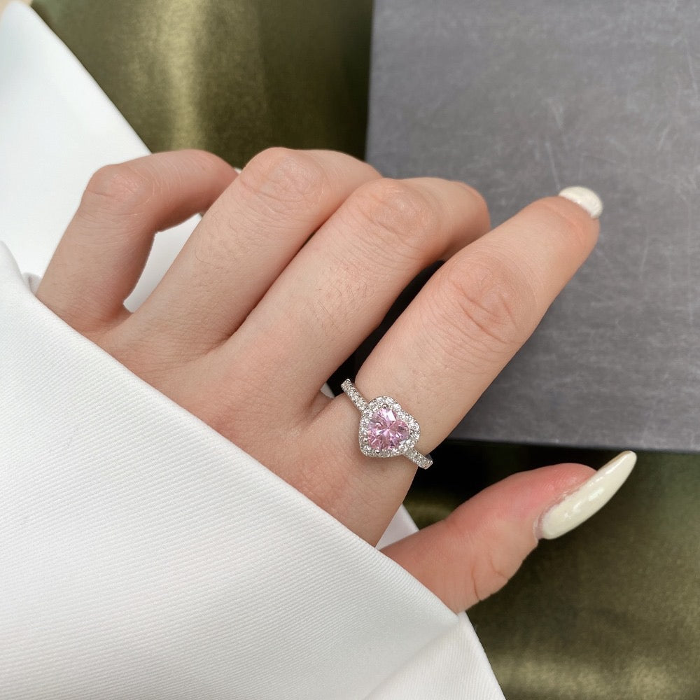 Pink Silver Ring Collection