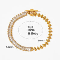 Natural freshwater pearl love zircon bracelet